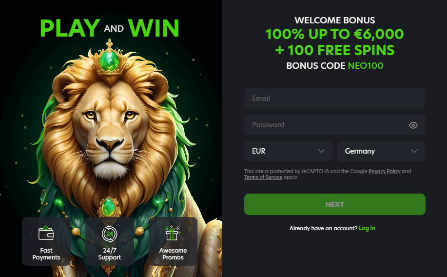 Neospin Casino Sign Up